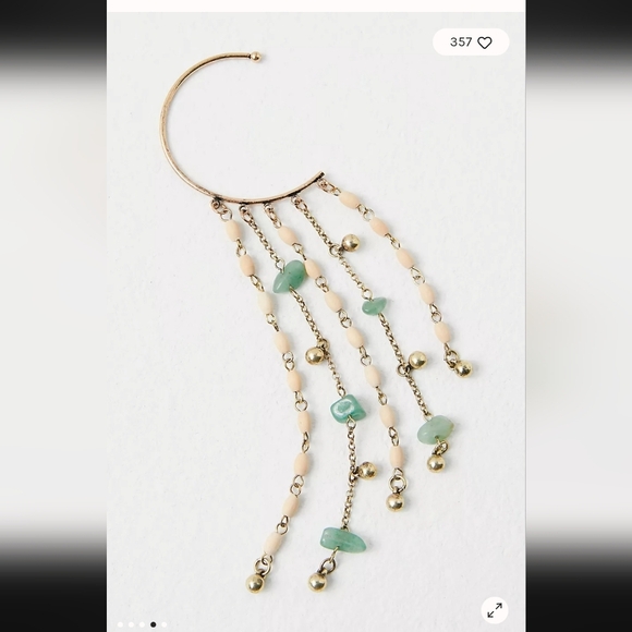 NWT - Free People, Distractions Ear Party, Gold/Jade/Neutral -$30 - Picture 3 of 7